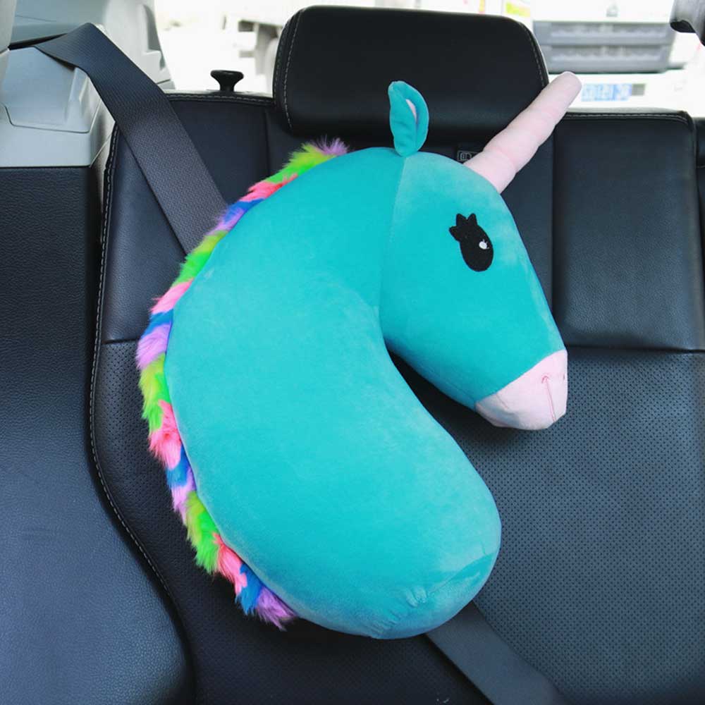 Baby Kid Travel Unicorn Pillow Children Head Neck Support Protect Car Seat Belt Pillow Shoulder Safety Strap Cute Animal Cushion