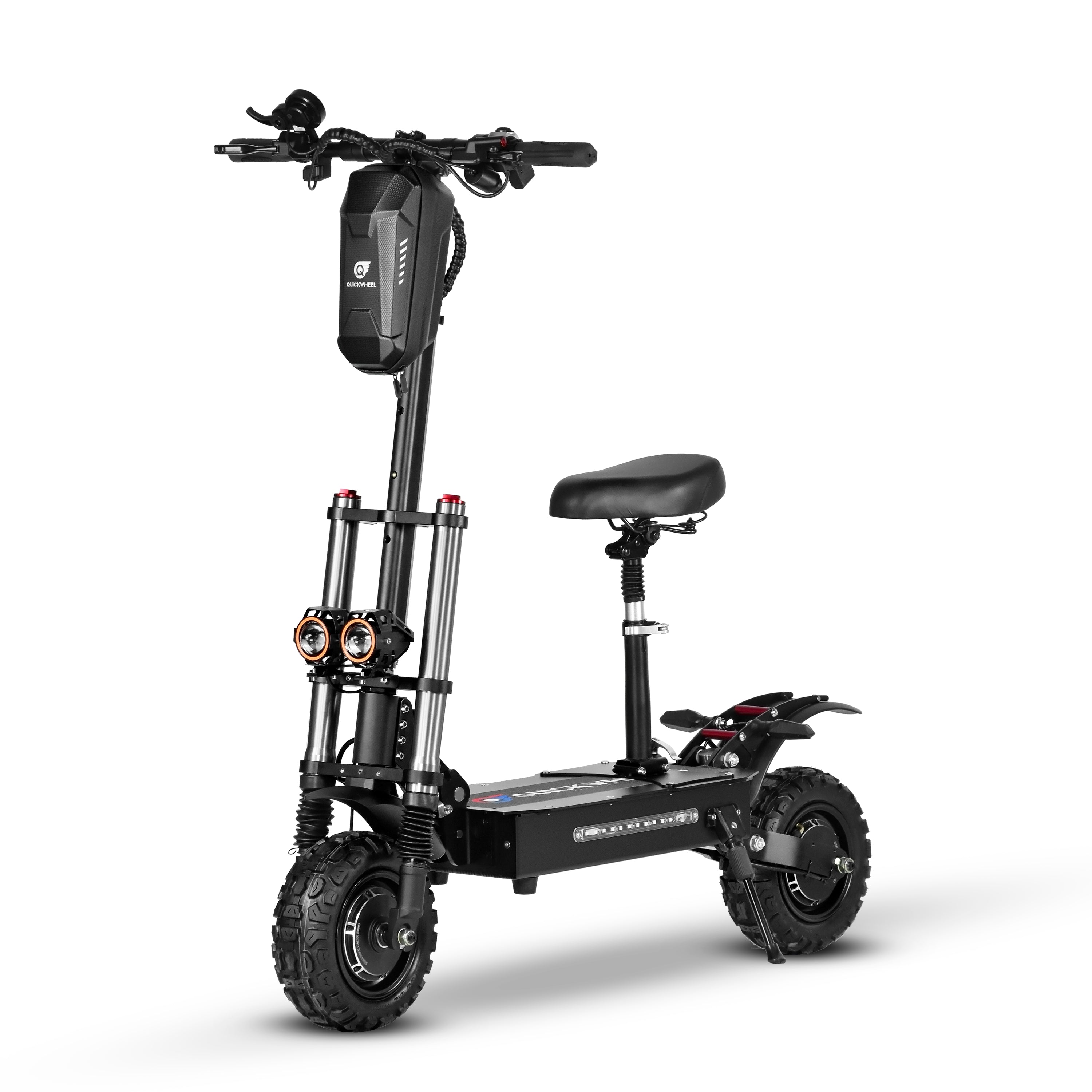 EXPLORER off Road Electric Scooter Motor 6000w, 60v 38.4ah battery, max speed 50-62mph, max range 68 miles.