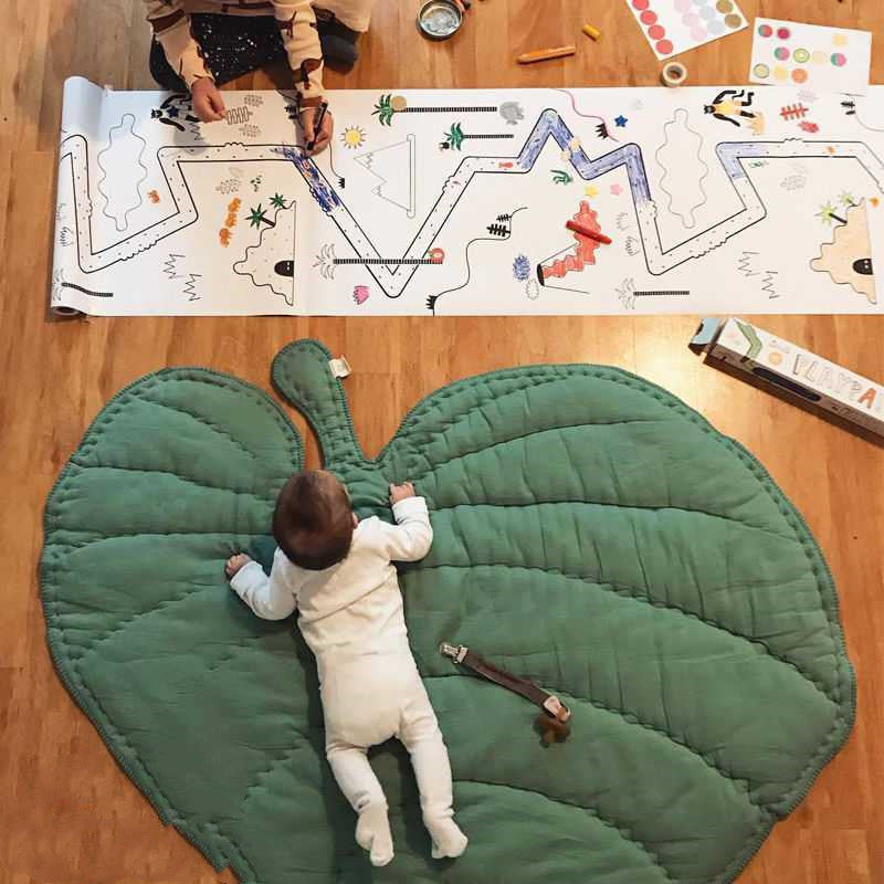 Baby Carpet Cotton Tree Leaf Crawling Floor Mat