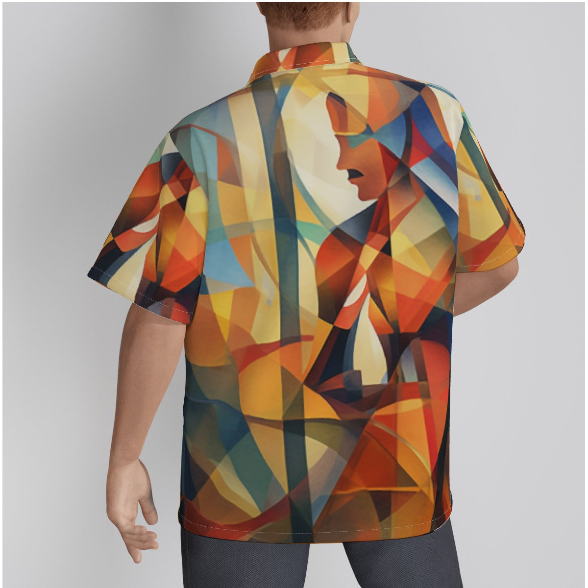 3QYNJ All-Over Print Men's Hawaiian Shirt With Button Closure |115GSM Cotton poplin