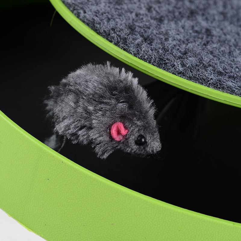 Cat  Catch The Mouse Moving Plush Toy Scratching Claw Care Mat Play