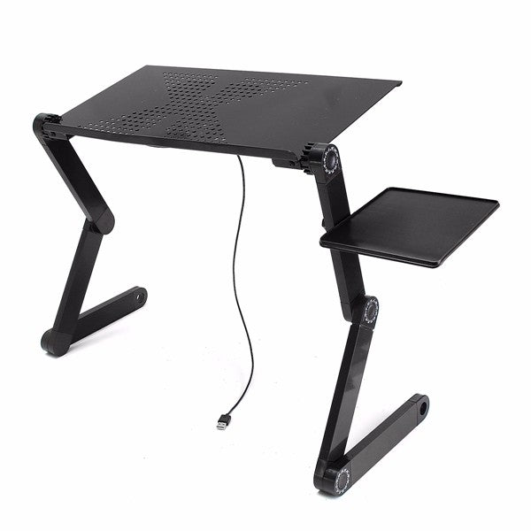 Portable Adjustable Foldable Laptop Notebook PC Desk Table Vented Stand Bed Tray