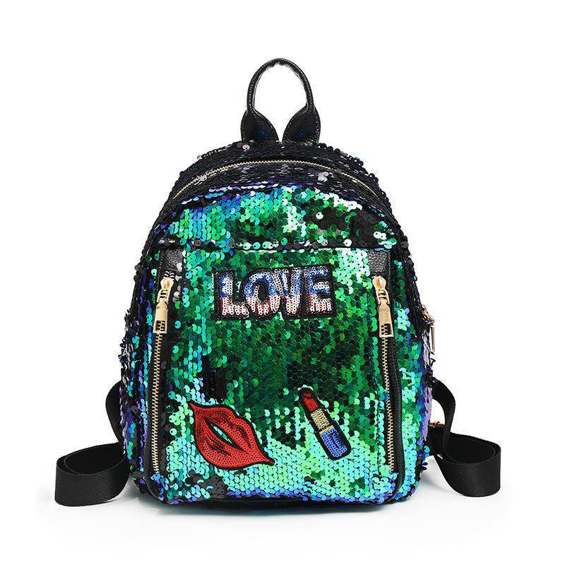 Charming  Festivals Color Changing Shinning Sequined Women Backpack