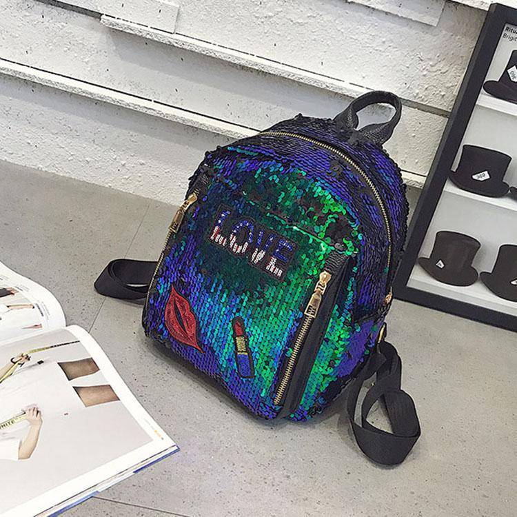 Charming  Festivals Color Changing Shinning Sequined Women Backpack