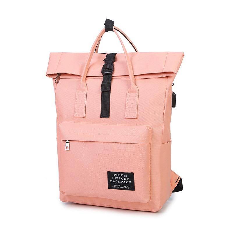 New fashion Canvas Ladies Backpack  with External USB Port