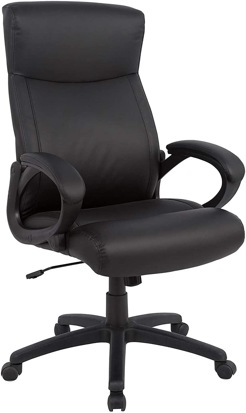 HLC-0311L-1-21 Office Chair Ergonomic Desk Chair with Padded Armrests, Executive PU Leather  Chair High Back Adjustable Swivel Task Chair