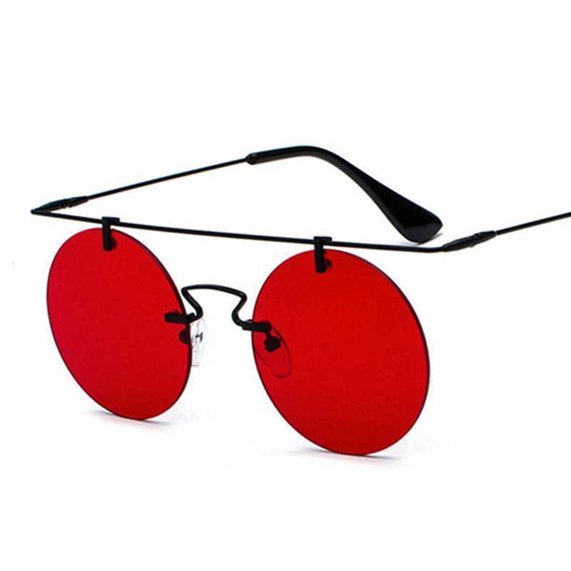 Super Light Weight  Rimless Round Sunglasses