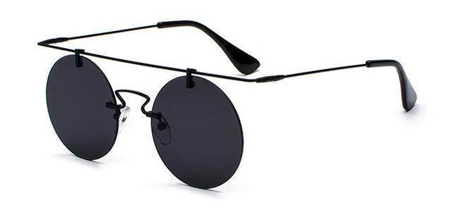 Super Light Weight  Rimless Round Sunglasses