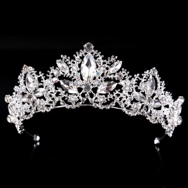 New Fashion Baroque Style Luxury Crystal AB Bridal Crown