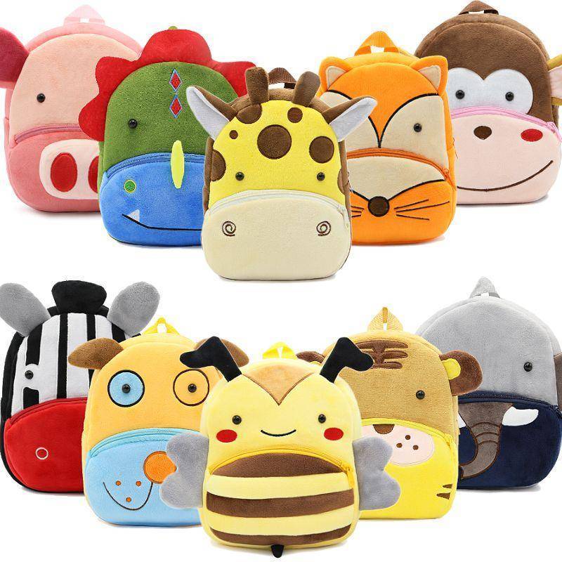 Plush Cartoon Backpacks for Children 1-4 Years