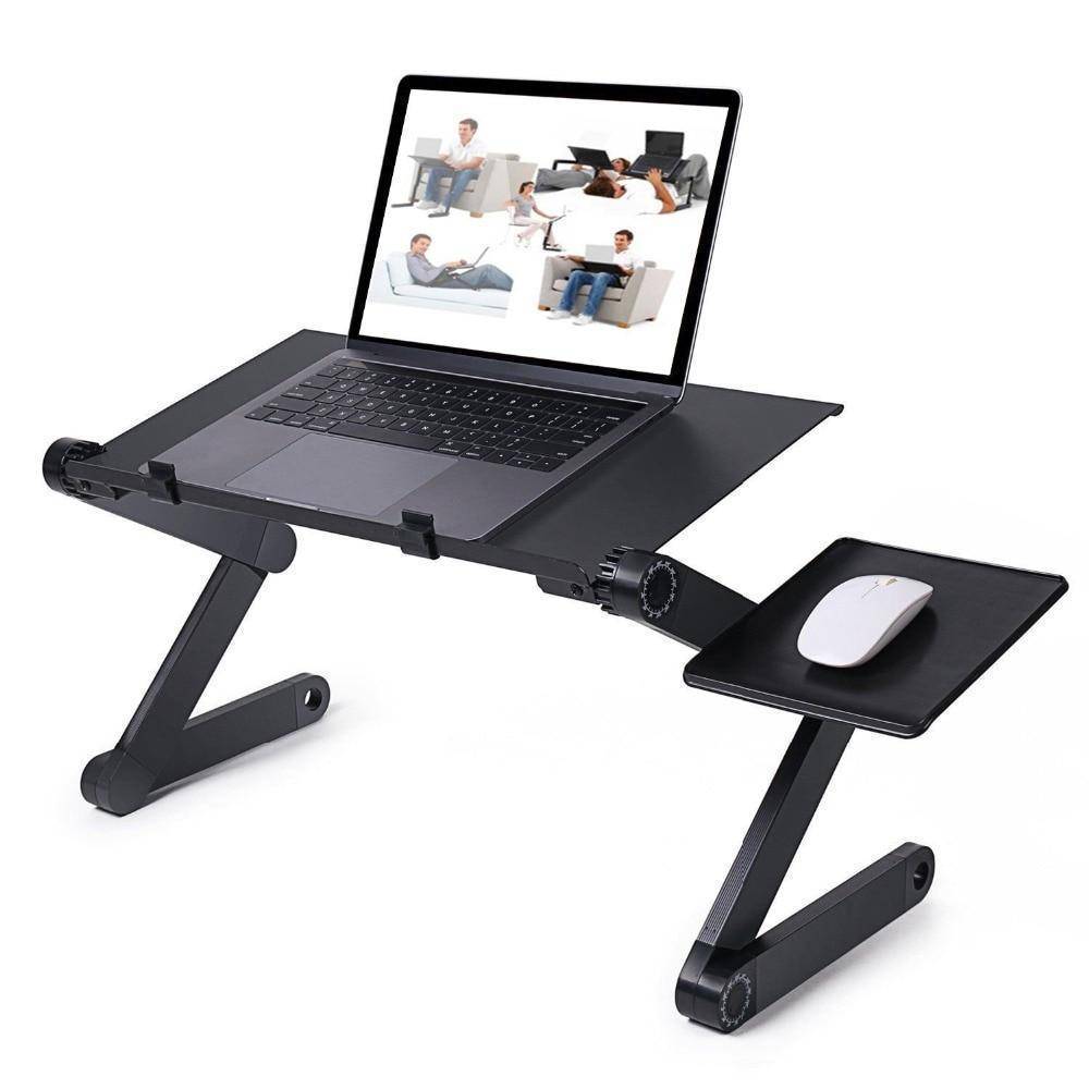 Adjustable Aluminum Laptop Desk  With Mouse Pad