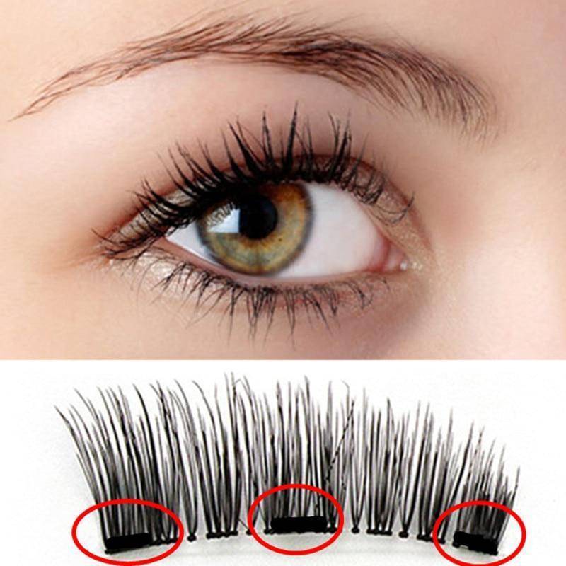 False Eyelashes Magnetic Natural  Long Wearing Without Glue