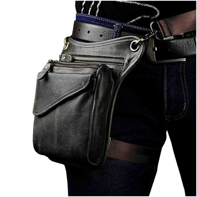 211-3BU Original Leather  Drop Leg Bag