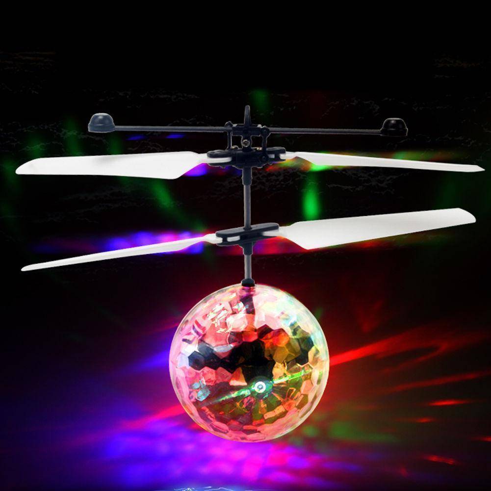 Colorful LED Flying Ball Flashing Infrared Induction Helicopter