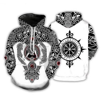 Viking Tattoo 3D All Over Printed Unisex Hoodie