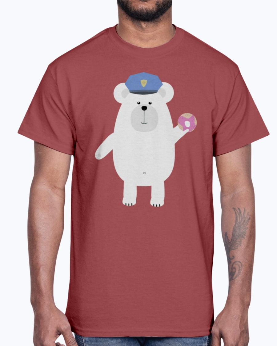 G2000 Unisex Ultra Cotton T-Shirt 12 Colors   Polar Bear Police Officer