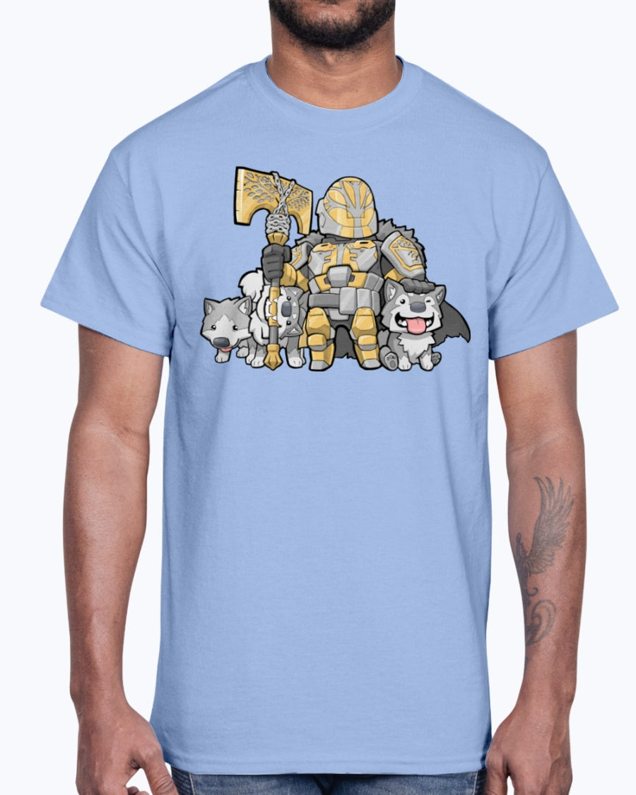 Men's Gildan Ultra Cotton T-Shirt 12 Dark colors   The Iron Wolves