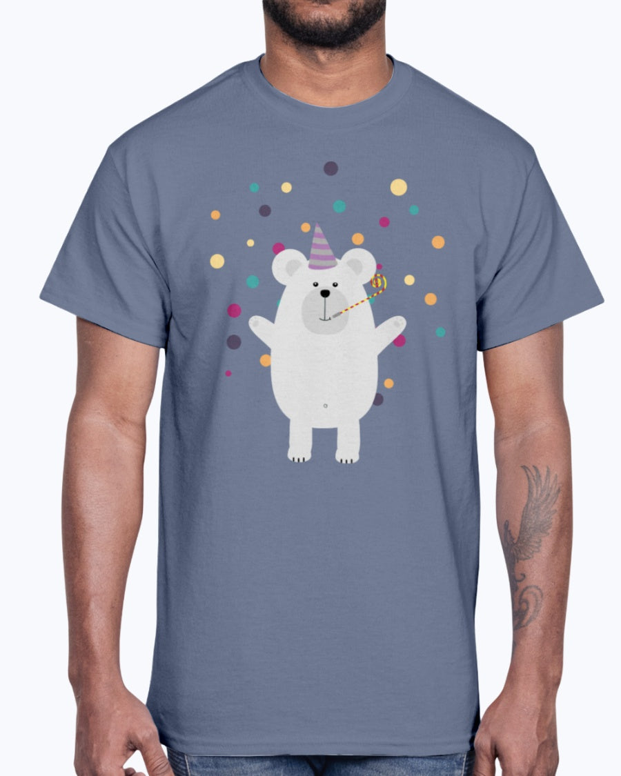G2000 Unisex Ultra Cotton T-Shirt 12 Colors   Party Polar Bear  Big & Tall.