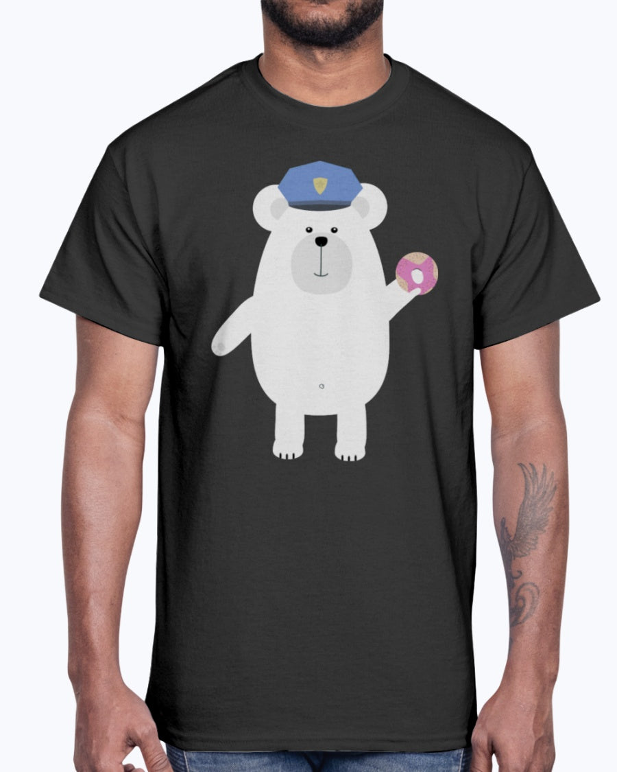 G2000 Unisex Ultra Cotton T-Shirt 12 Colors   Polar Bear Police Officer