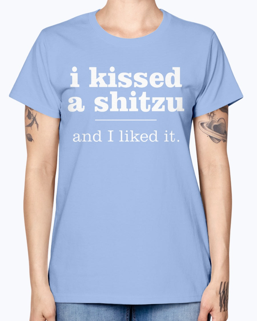 Gildan Ladies Missy T-Shirt  I kissed a shitzu