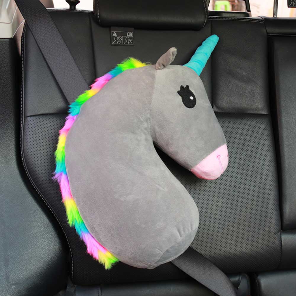 Baby Kid Travel Unicorn Pillow Children Head Neck Support Protect Car Seat Belt Pillow Shoulder Safety Strap Cute Animal Cushion
