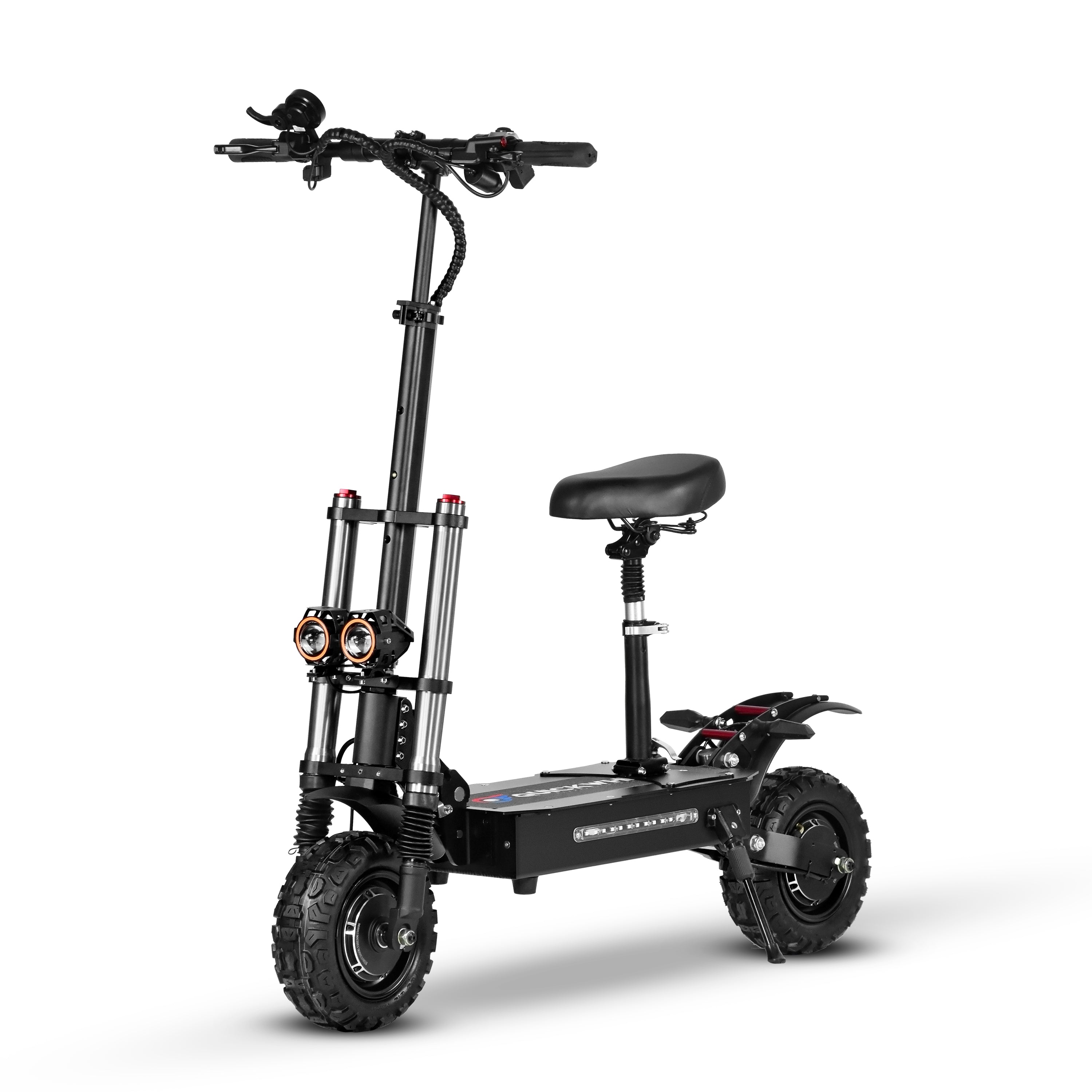 EXPLORER off Road Electric Scooter Motor 6000w, 60v 38.4ah battery, max speed 50-62mph, max range 68 miles.