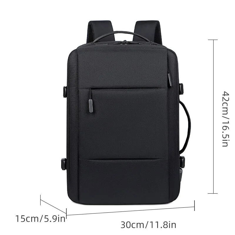 Classic Travel Backpack, Business Backpack, School Expandable,USB Bag Large Capacity Laptop Waterproof