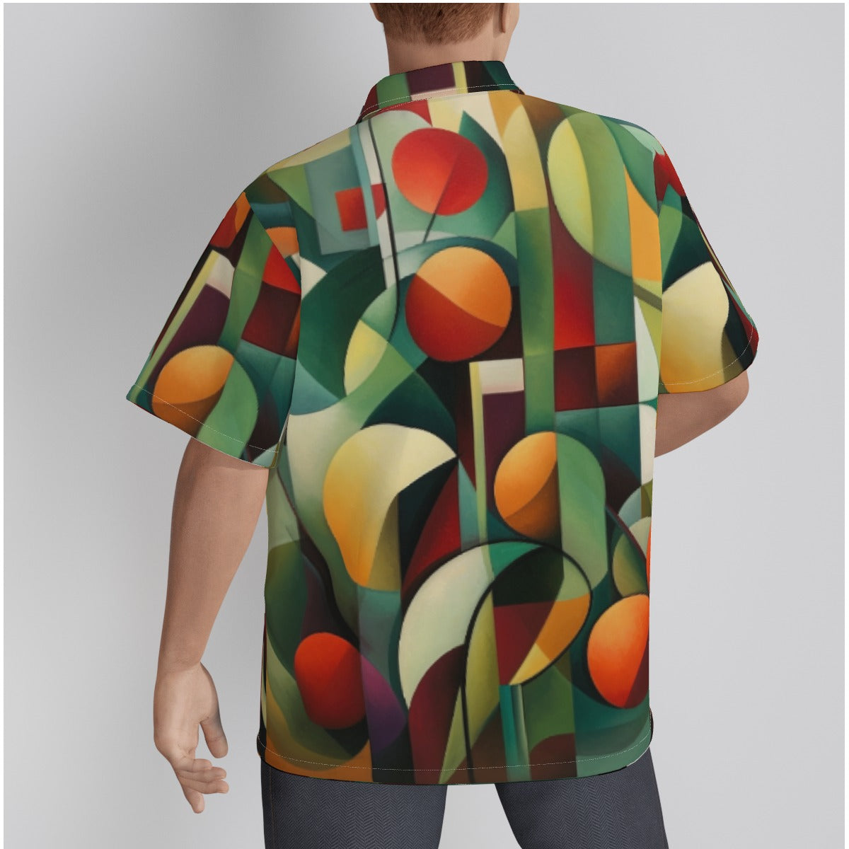 3QYNK All-Over Print Men's Hawaiian Shirt With Button Closure |115GSM Cotton poplin