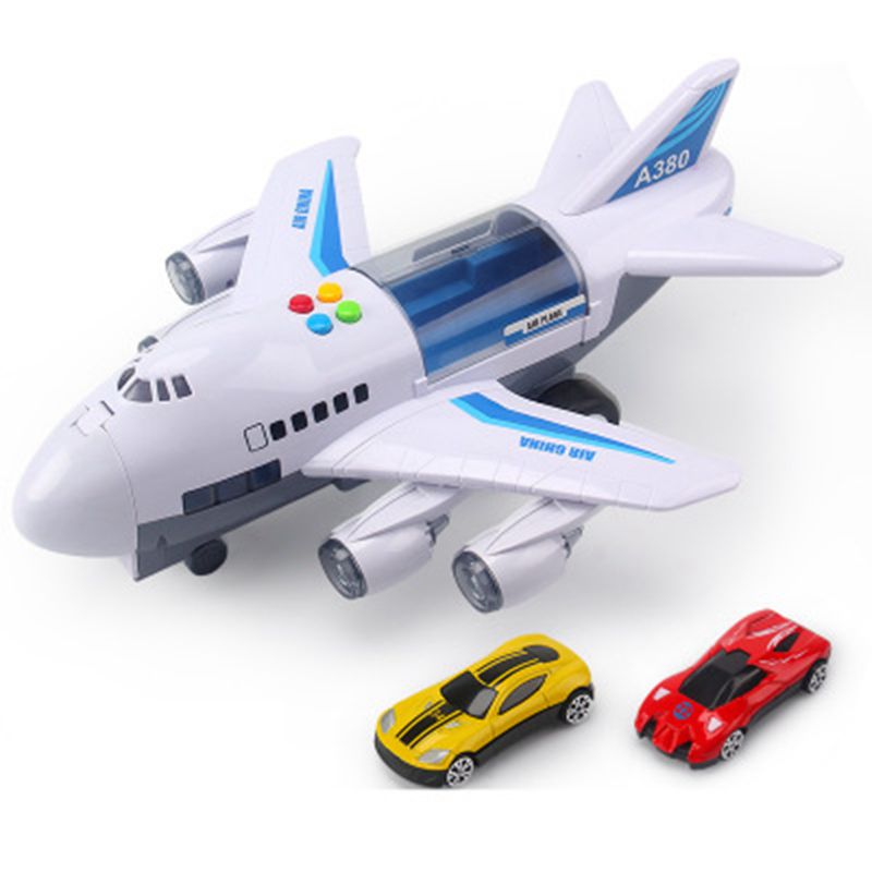 Early education sound and light track toy airliner