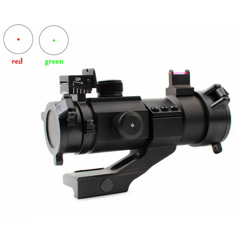 M3 Tactical Red Dot and Green Dot Scope with Anti-Reflection lens Protector and Real Fiber Sight