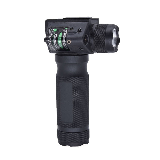 Handheld Tactical Flashlight + Red or Green Laser Integrated 20mm Rail  Wide Bracket Red Laser Integrated Flashlight