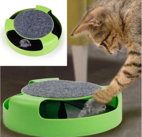 Cat  Catch The Mouse Moving Plush Toy Scratching Claw Care Mat Play