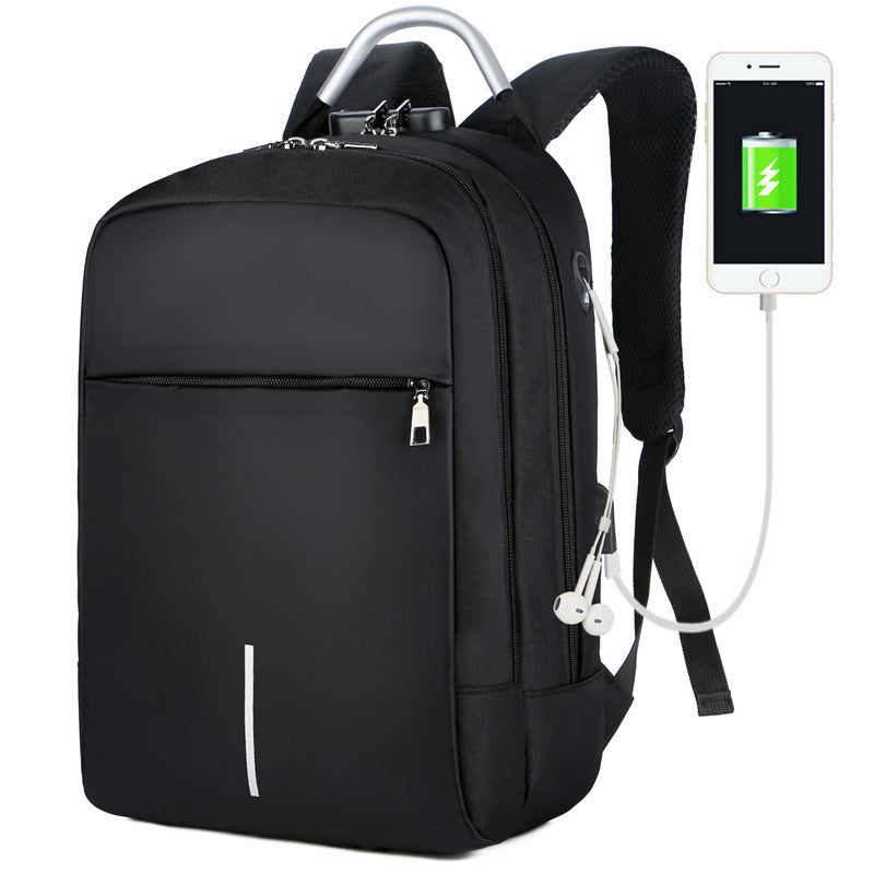 Smart and Durable Reflective Front Line Waterproof Backpack with USB and  Headphone Port, Laptop Compartment Anti-theft Lock