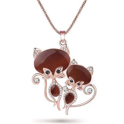 NEW WOMEN FASHION BONSNY CAT CRYSTAL