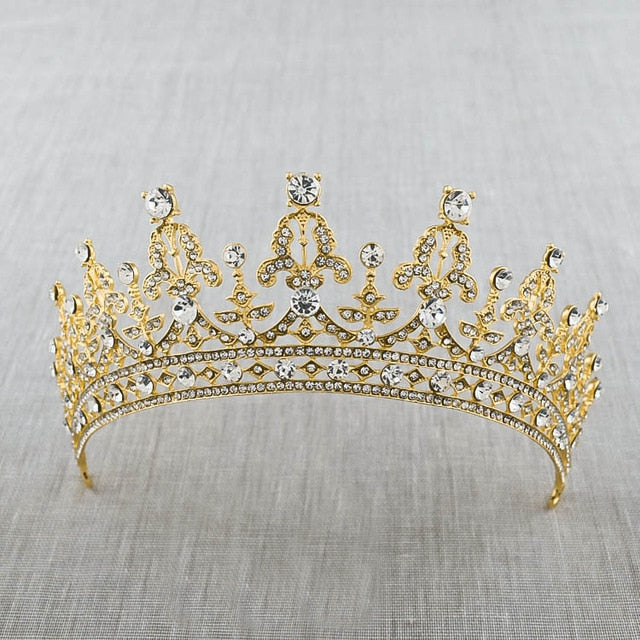 New Fashion Baroque Style Luxury Crystal AB Bridal Crown