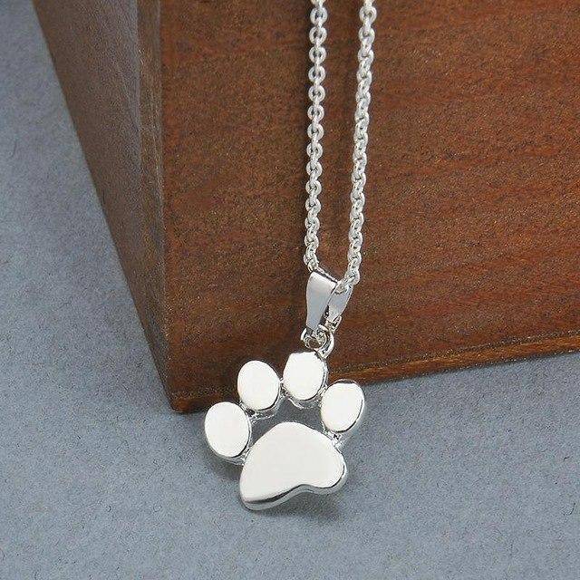 Fashion Cute Pets Dogs Footprints Paw Chain Pendant