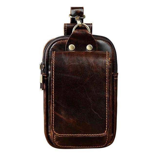 Real Leather Small Waist Belt Bag  for Phones