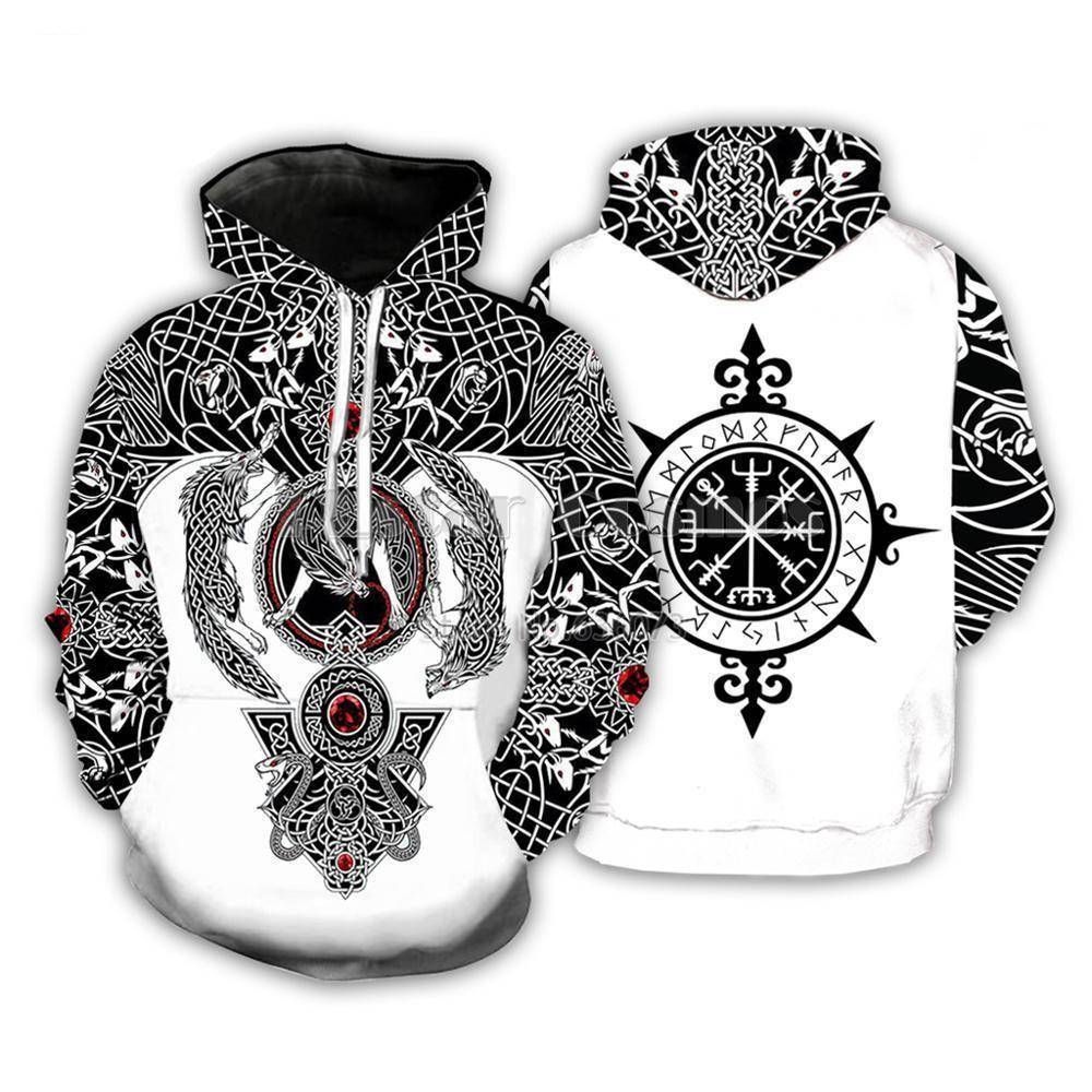 Viking Tattoo 3D All Over Printed Unisex Hoodie