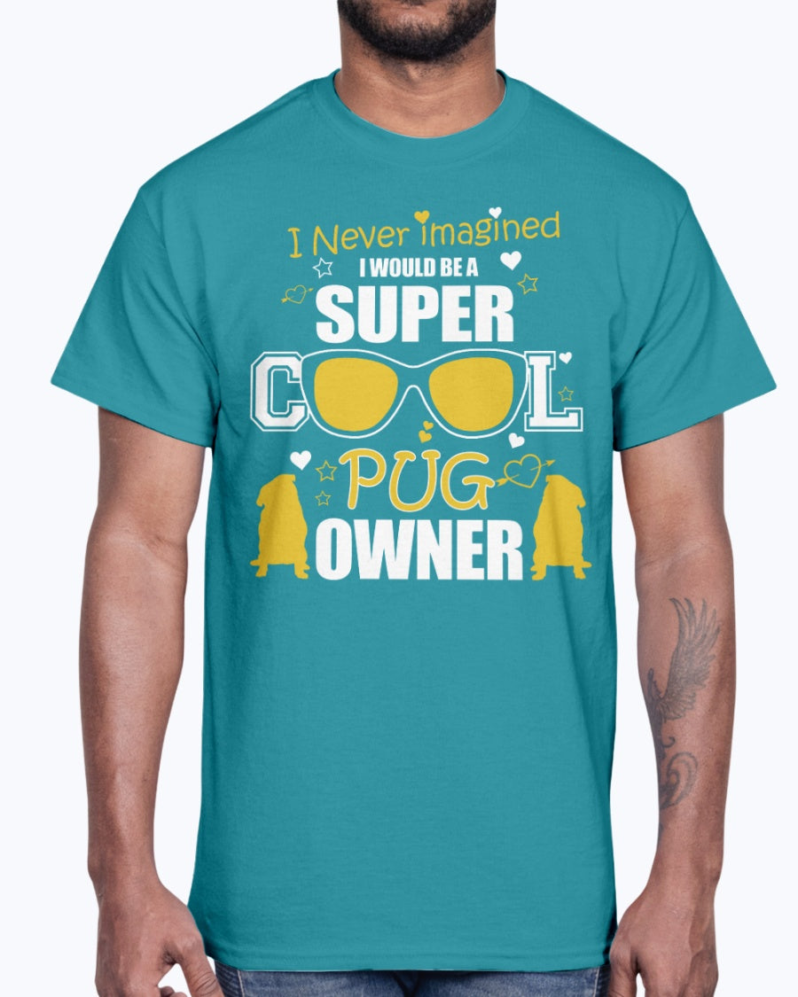 Men's Gildan Ultra Cotton T-Shirt   Super cool pug owner