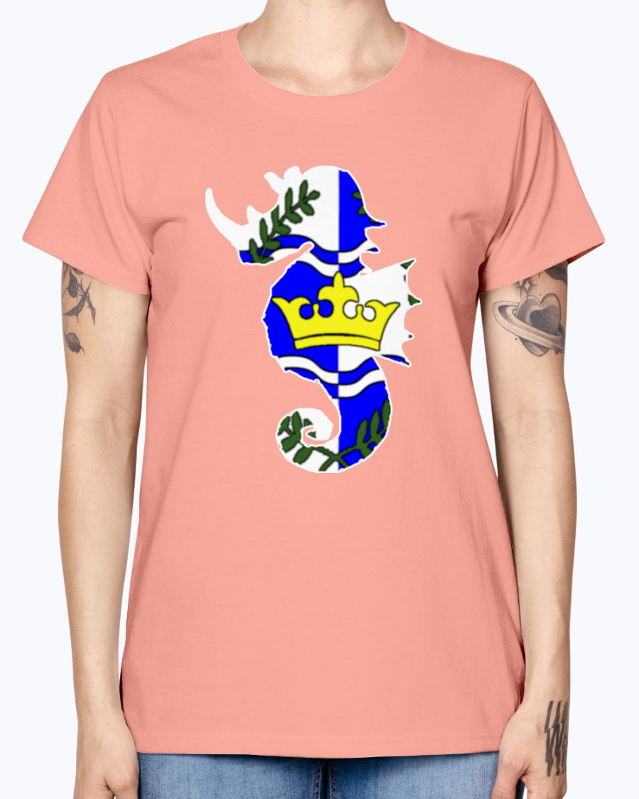 Gildan Ladies Missy T-Shirt  Atlantia heraldic rhino seahorse
