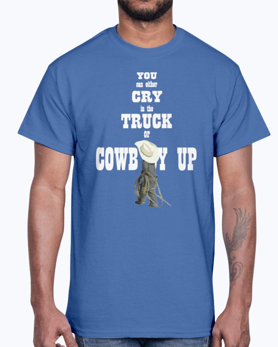 Men's Gildan Ultra Cotton T-Shirt   Cowboy up youth