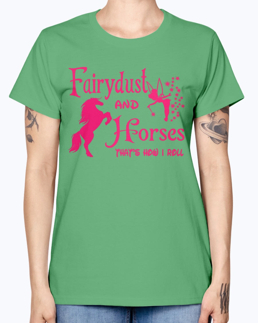 Gildan Ladies Missy T-Shirt Fairydust and horse t shirt
