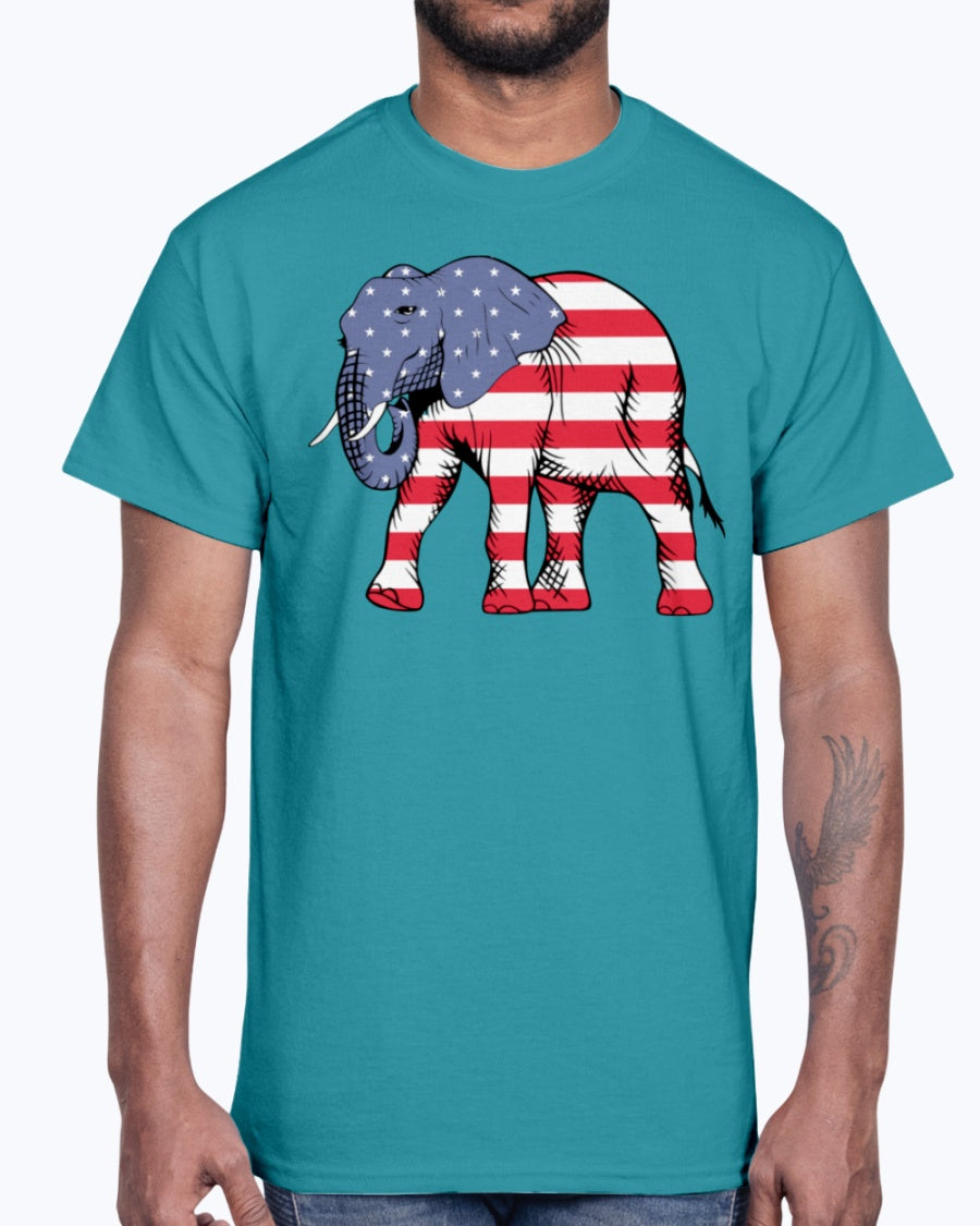 Men's Gildan Ultra Cotton T-Shirt        American Elephant