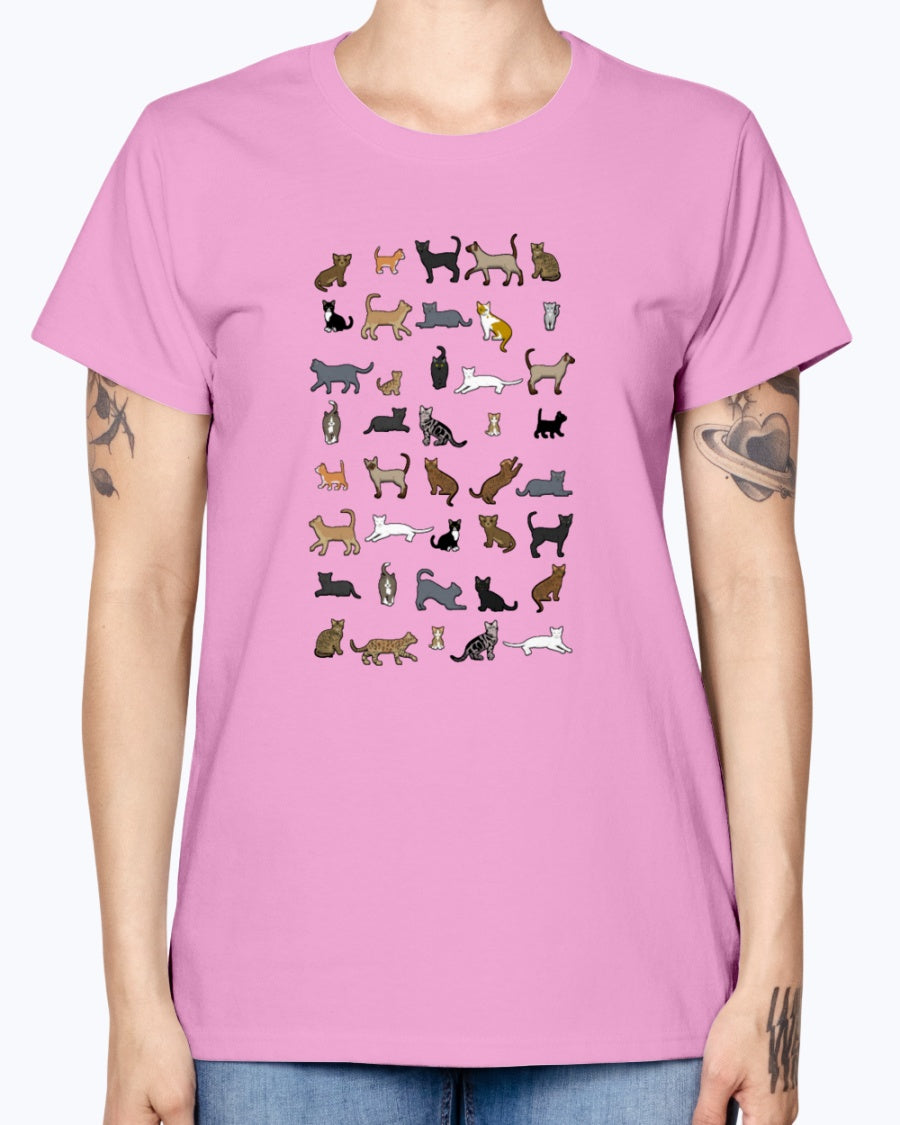 Gildan Ladies Missy T-Shirt Cats Women's