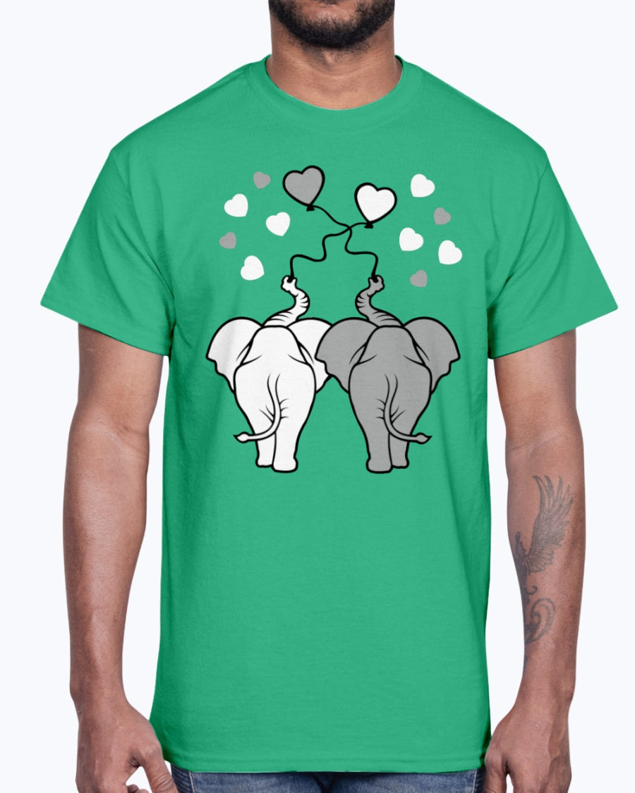 G2000 Unisex Ultra Cotton T-Shirt 12 Colors.   Asphalt elephants in love