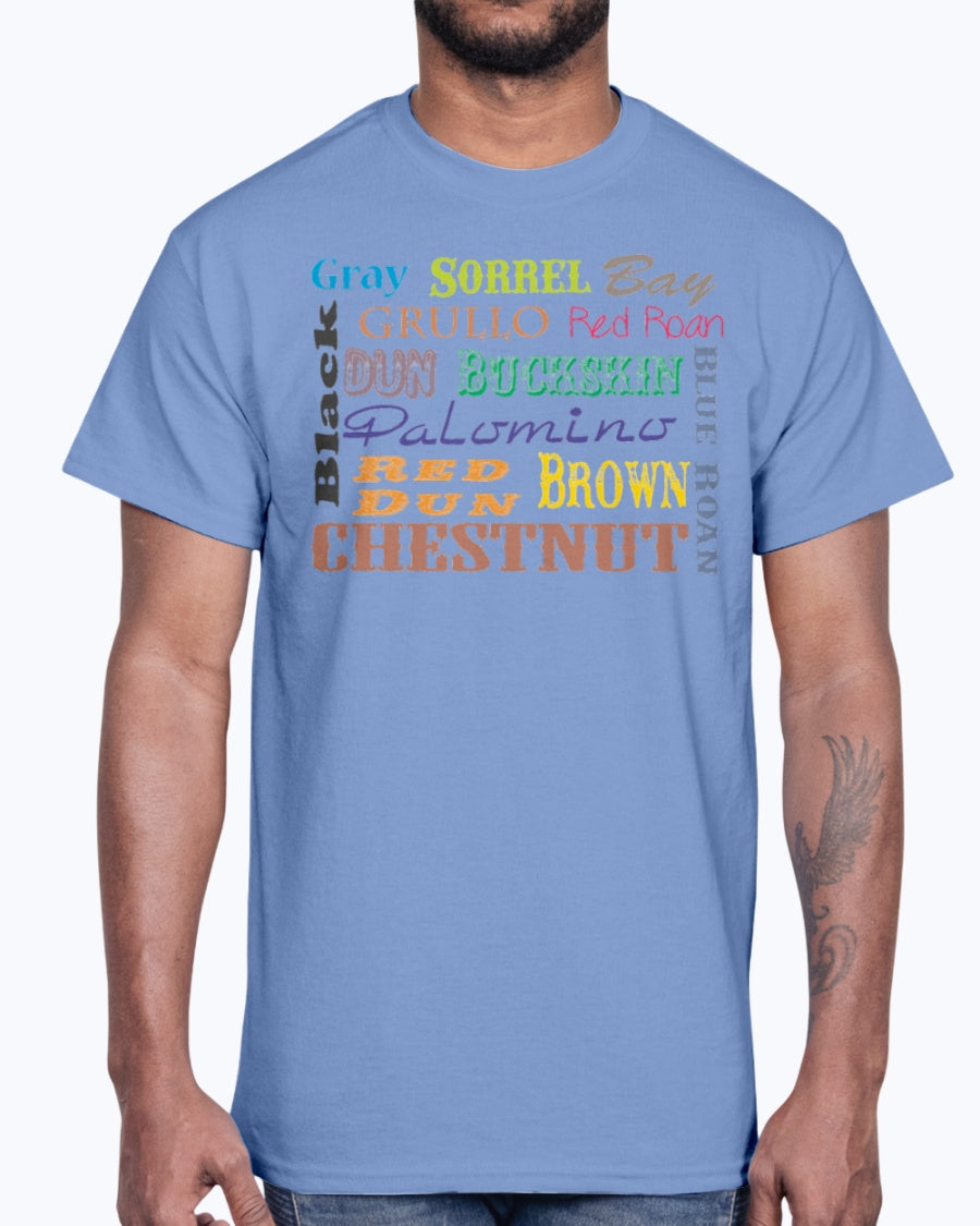 Men's Gildan Ultra Cotton T-Shirt  Horse colours