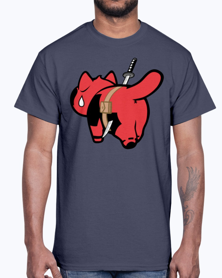 Men's Gildan Ultra Cotton T-Shirt  Deadpool Cat