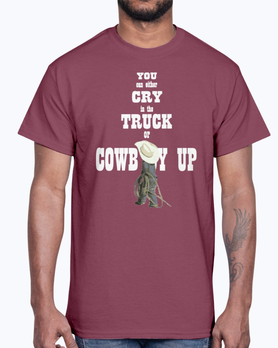 Men's Gildan Ultra Cotton T-Shirt   Cowboy up youth