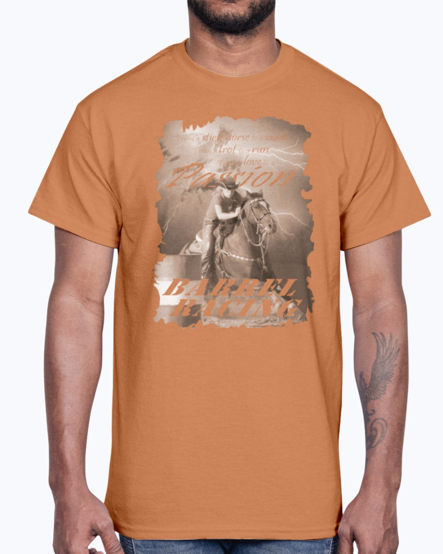 Men's Gildan Ultra Cotton T-Shirt .Barrel racing passion
