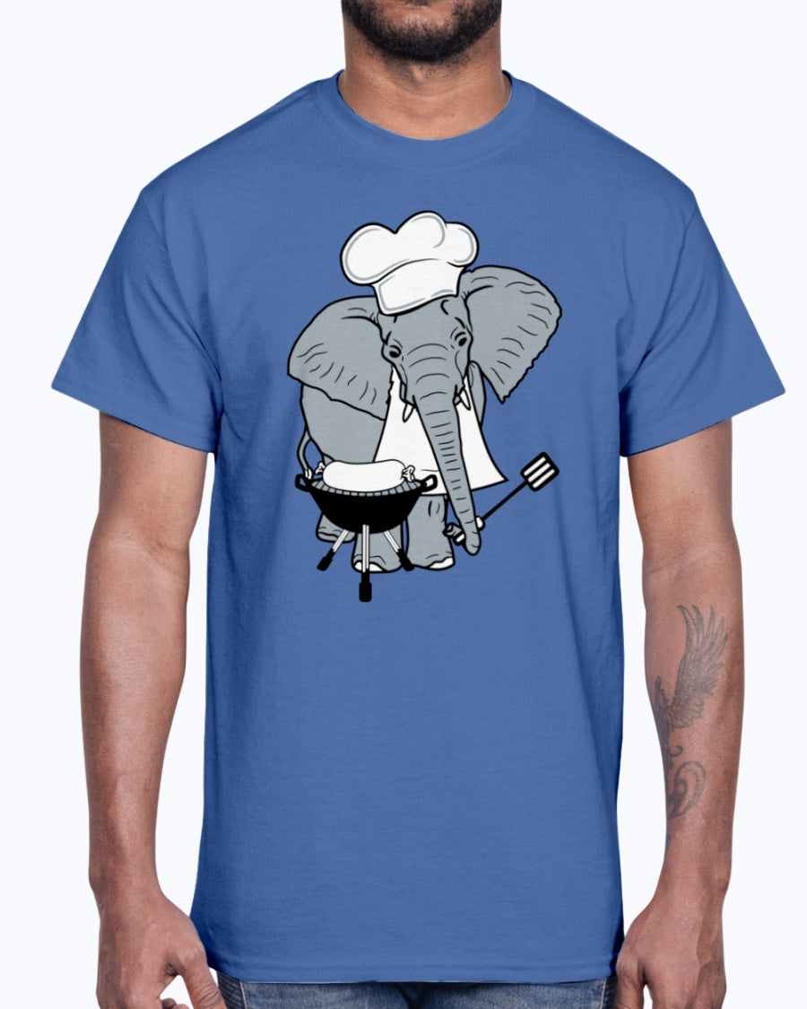 Men's Gildan Ultra Cotton T-Shirt    Cook,  hat, elephant, cute